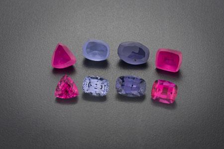 spinel-before and after vivid spinel— photo by R. Weldon